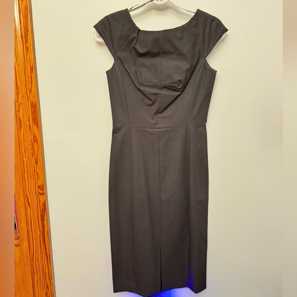 Banana Republic Black Midi Cocktail Dress-NWT - Picture 3 of 8